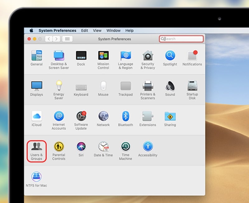 Cài đặt mật khẩu cho laptop macOS
