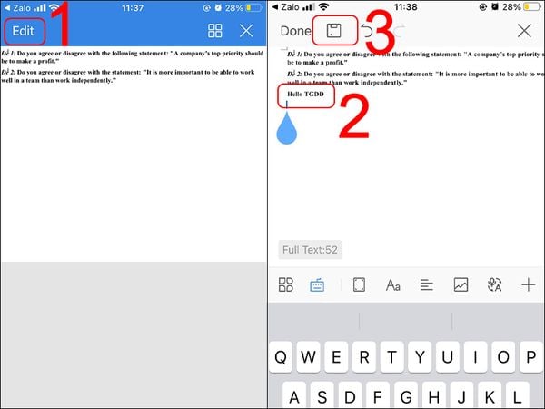Hướng dẫn chỉnh sửa file Word trên iPhone, iPad đơn giản