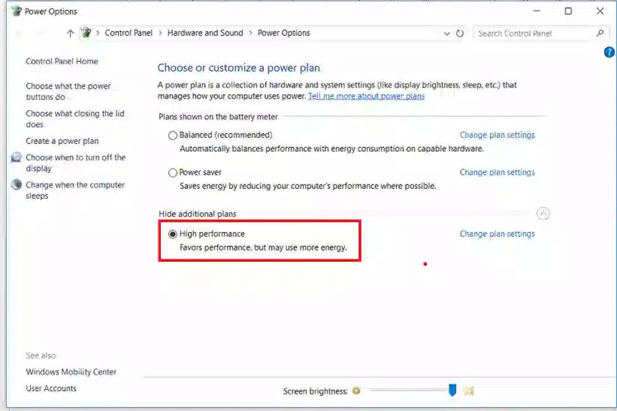 Điều chỉnh cấu hình phù hợp với máy tính