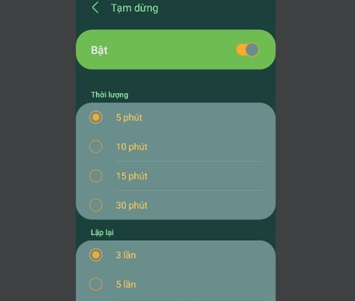 Cài đặt báo thức lặp lại