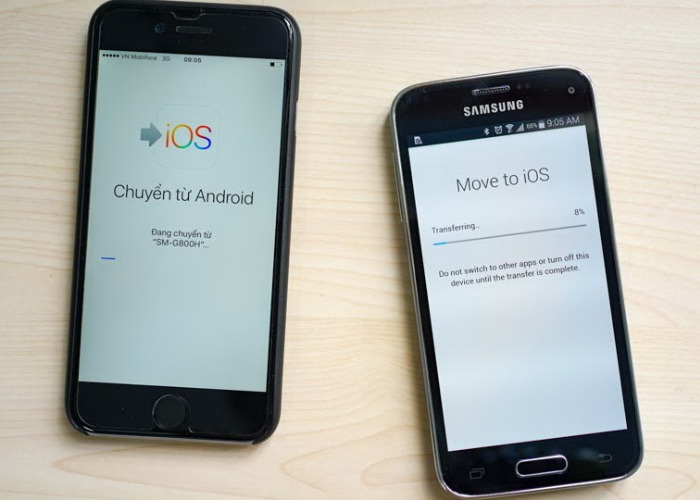 Quá trình chuyển dữ liệu sang iPhone đã được thực