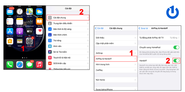 Bật Handoff trên iPhone
