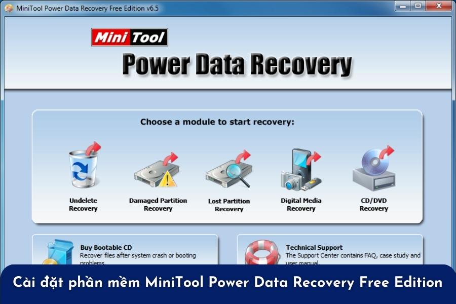 Tải và cài đặt phần mềm MiniTool Power Data Recovery Free
