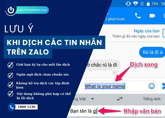 Những điều cần lưu ý khi dịch tin nhắn