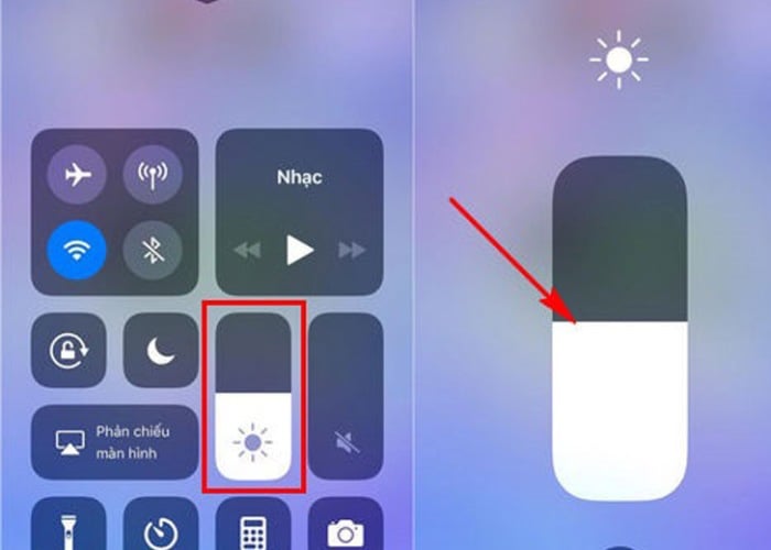Đặt độ sáng ở mức vừa phải khoảng 30-50% là