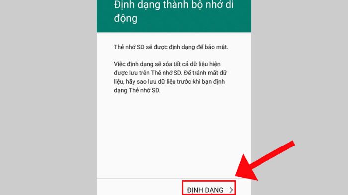 Chọn Định dạng