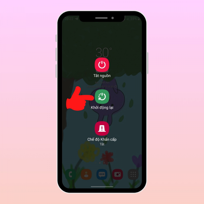 Khởi động lại điện thoại Samsung