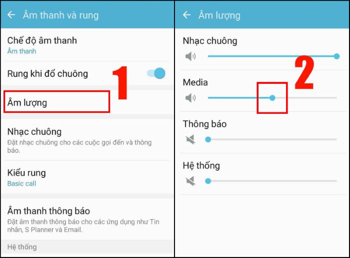 Điều chỉnh âm lượng