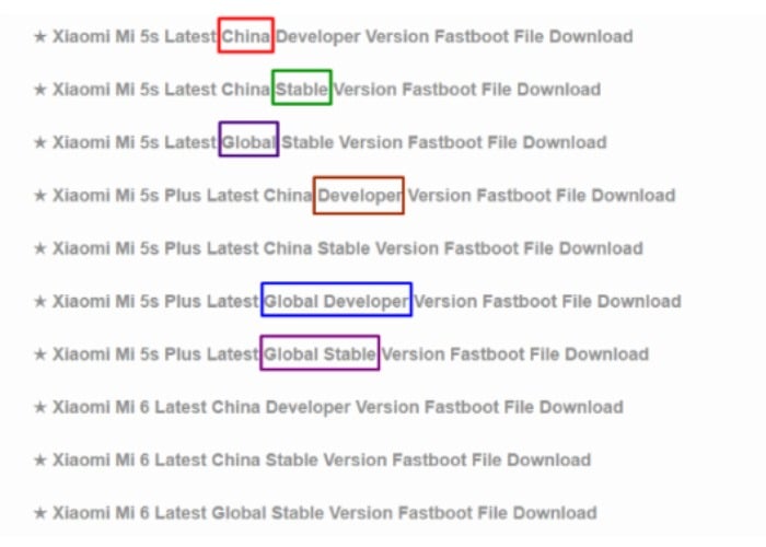 Lựa chọn phiên bản ROM tương thích với điện thoại