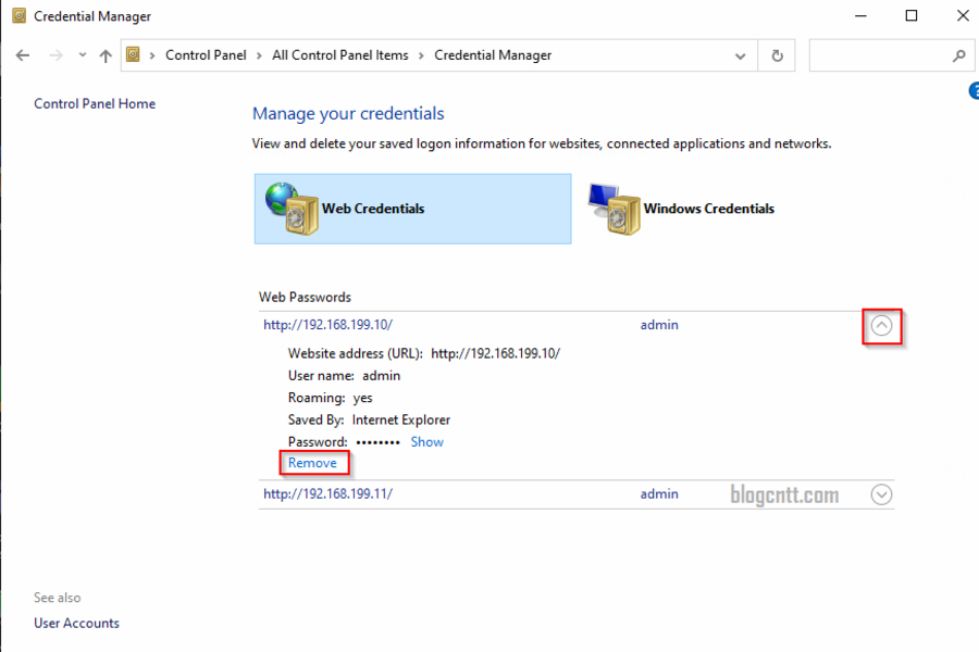 Cần xóa Windows Credentials để khắc phục lỗi Error 0x80070035