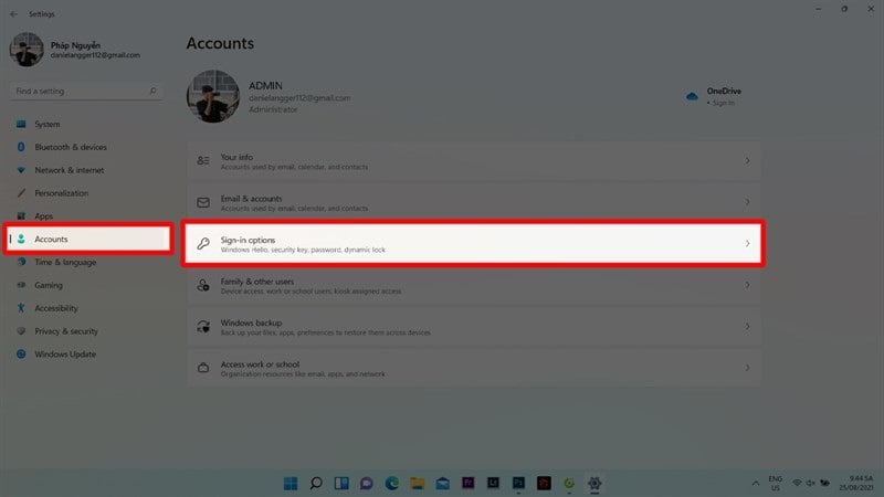 Cài đặt mật khẩu cho laptop Windows 10, Windows 11