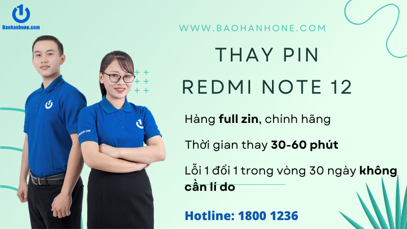 Thay pin Redmi Note 12/12 Pro/12 Pro Plus/12 5G tại Bảo Hành One