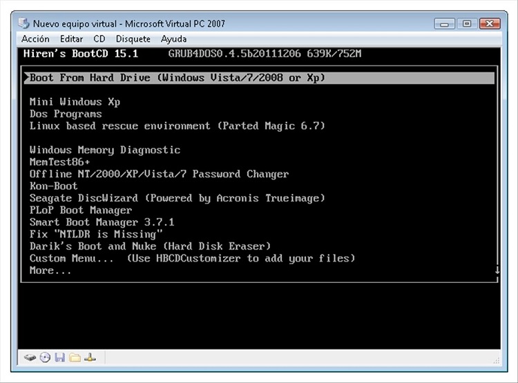 Tính năng hữu ích của Hiren Boot 15