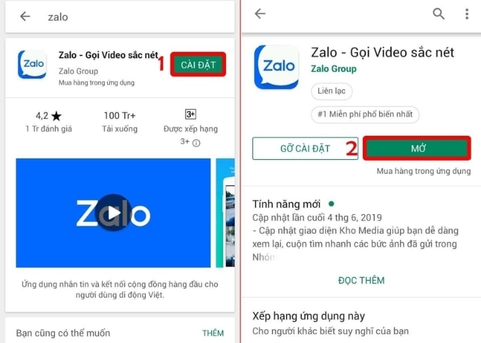 Tải và mở Zalo trên điện thoại
