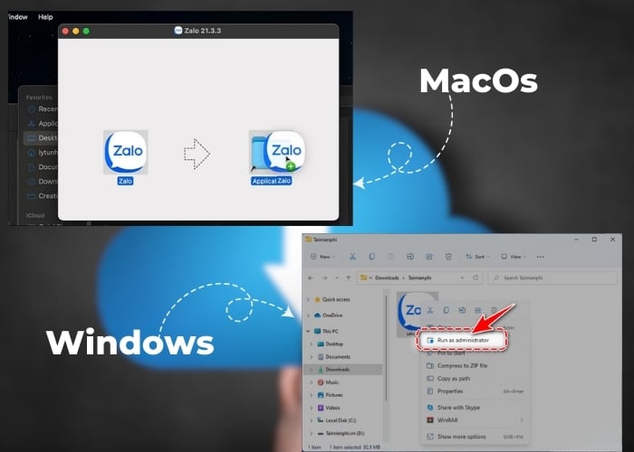 Cài đặt Zalo vào thiết bị