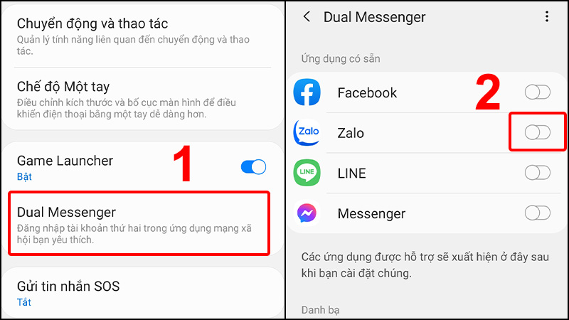 Hướng dẫn chi tiết cách dùng 2 Zalo trên Samsung