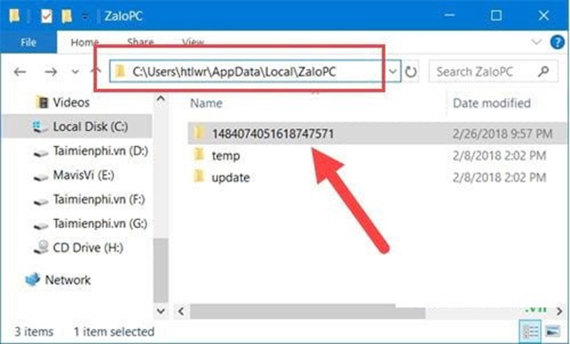 Khôi phục tin nhắn đã xóa trên Zalo máy tính
