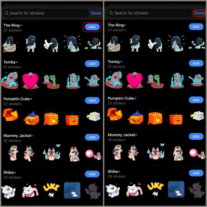 Chọn “ADD” > “Done”