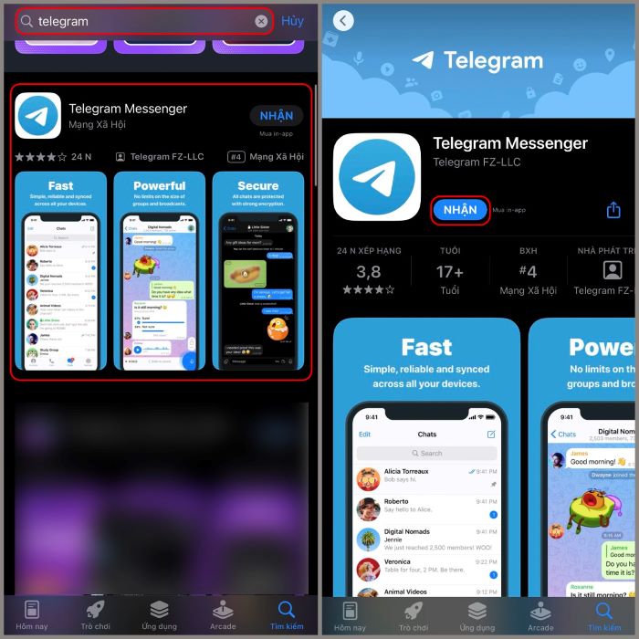 Tải ứng dụng Telegram về điện thoại
