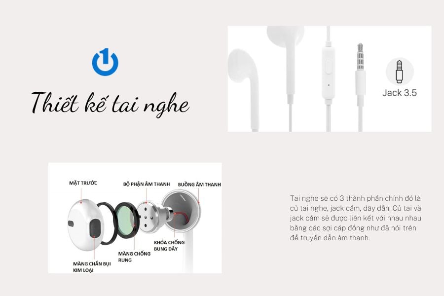 Cấu tạo của tai nghe khá mỏng manh và rất