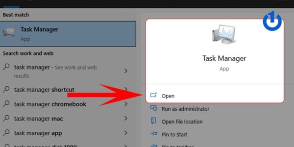 Mở Task Manager
