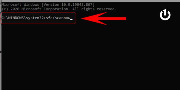 Nhập câu lệnh “sfc/scannow”