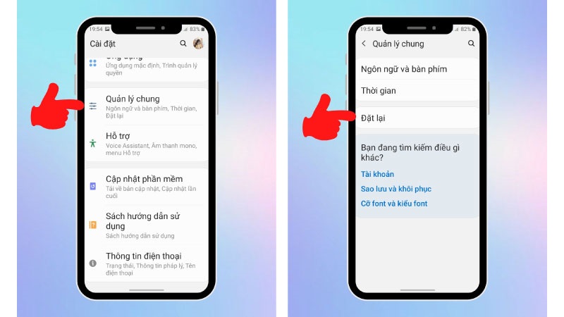 Khôi phục cài đặt gốc điện thoại Samsung