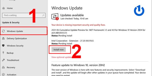 “Install now” để cập nhập Windows