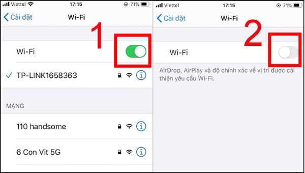 iphone 6 không kết nối được wifi