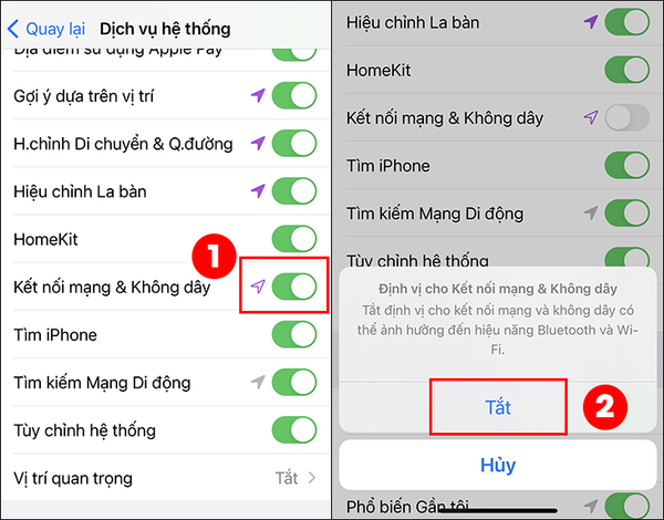 iphone tự ngắt kết nối wifi