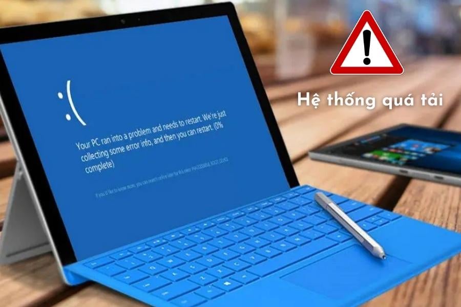 Hệ thống máy tính đang bị quá tải, khiến máy