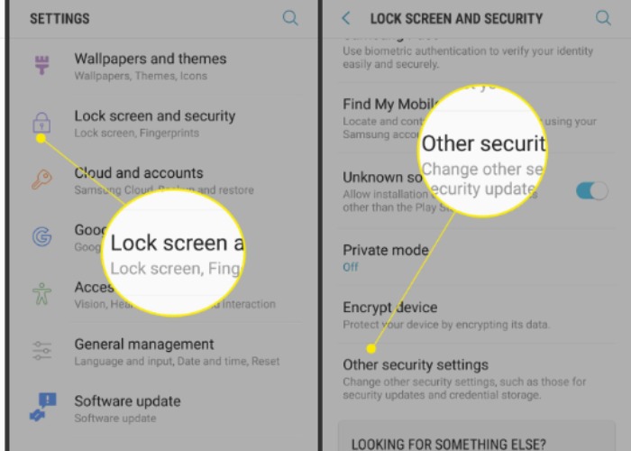 Vào "Cài đặt" sau đó chọn "Màn hình khóa và bảo