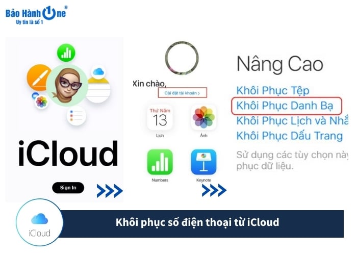 Thao tác khôi phục số điện thoại trên iPhone thông
