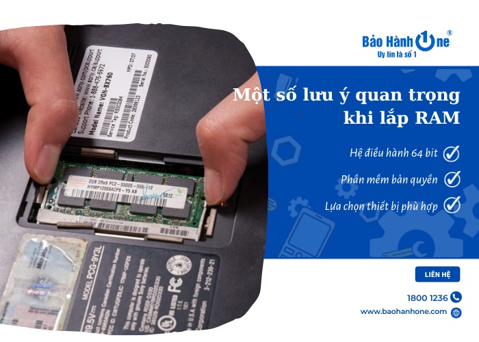 Một số lưu ý quan trọng khi lắp thêm RAM