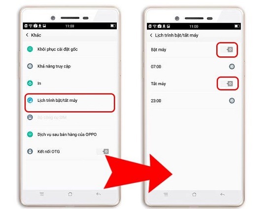 Tắt hẹn lịch bật & tắt nguồn
