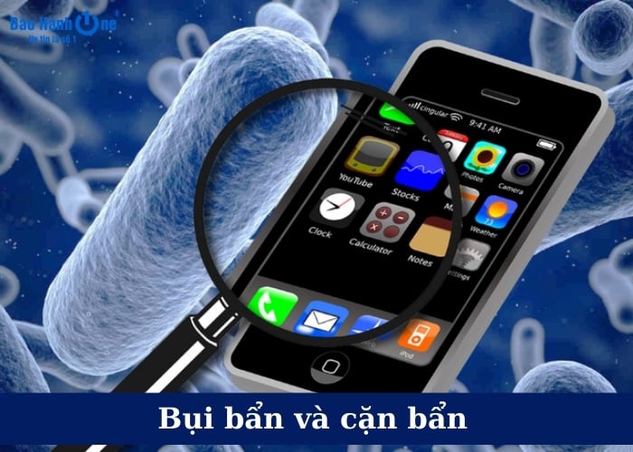 Bụi bẩn bám trên vị trí cảm biến tiệm cận