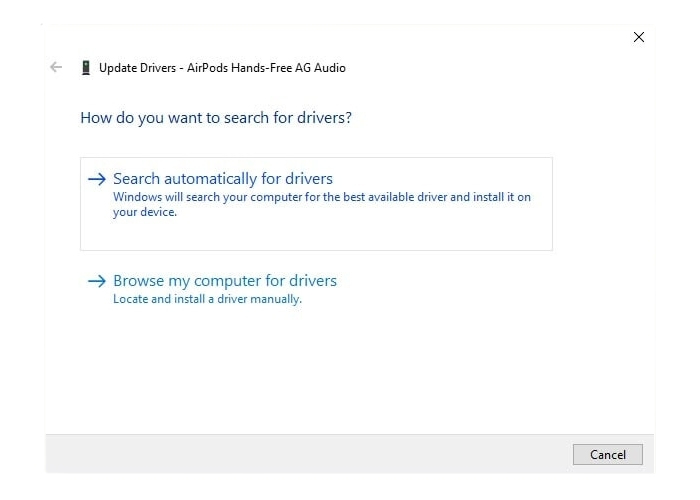 Nhấp chọn tiếp “ Search automatically for drivers"