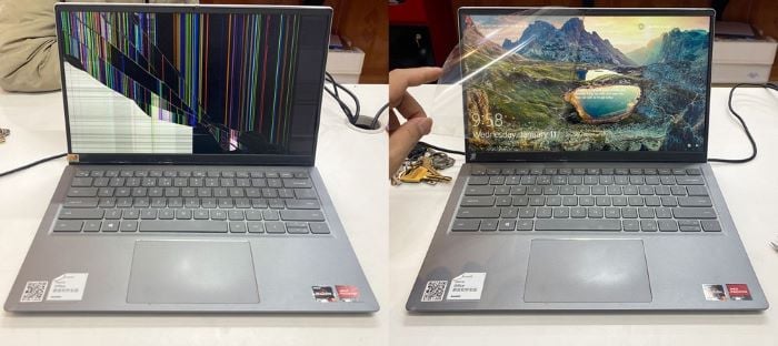 Màn hình laptop Dell Inspiron 14 bị vỡ