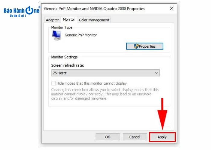 Điều chỉnh tần số quét  từ 60 - 80 Hertz