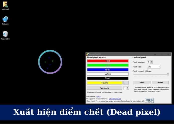 Laptop xuất hiện các điểm chết