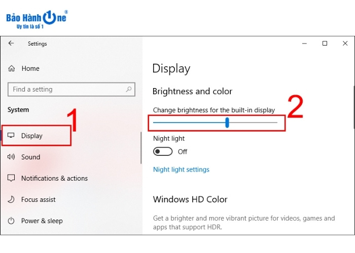 Điều chỉnh độ sáng màn hình theo ý muốn
