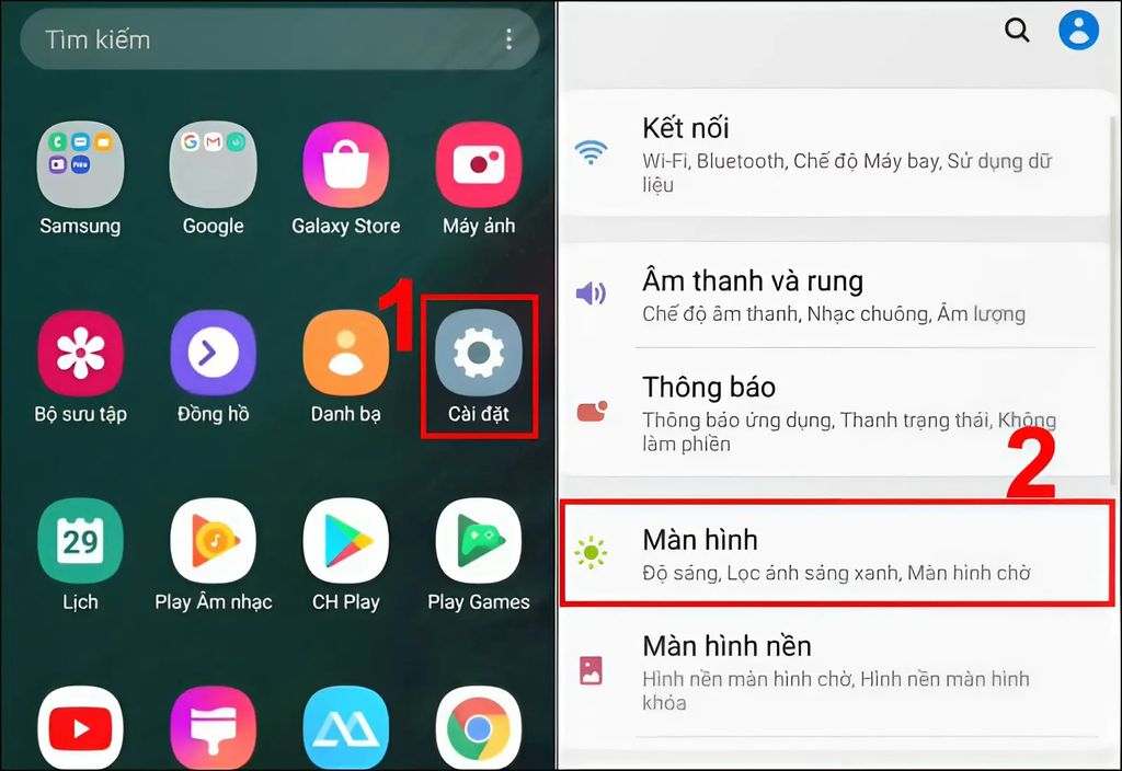 Màn hình Note 8 bị ám vàng