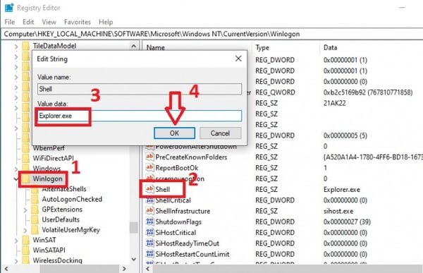 màn hình desktop bị ẩn