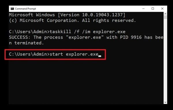 màn hình desktop bị ẩn