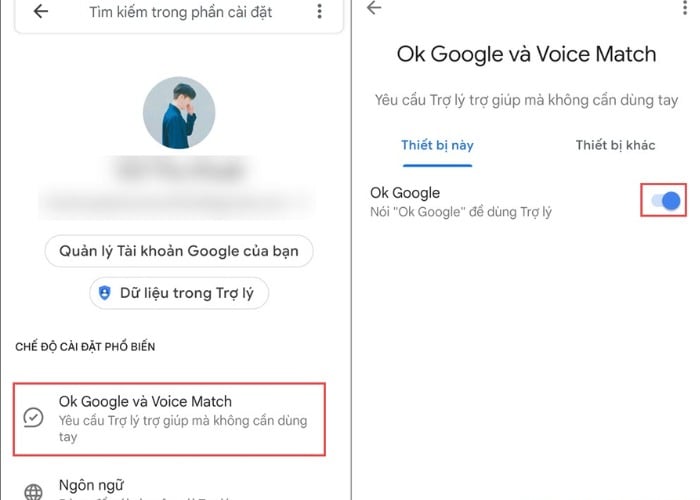 Nói "Ok Google" để mở màn hình điện thoại Android