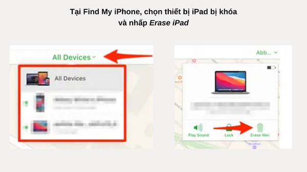 Mở khóa iPad bằng Finder