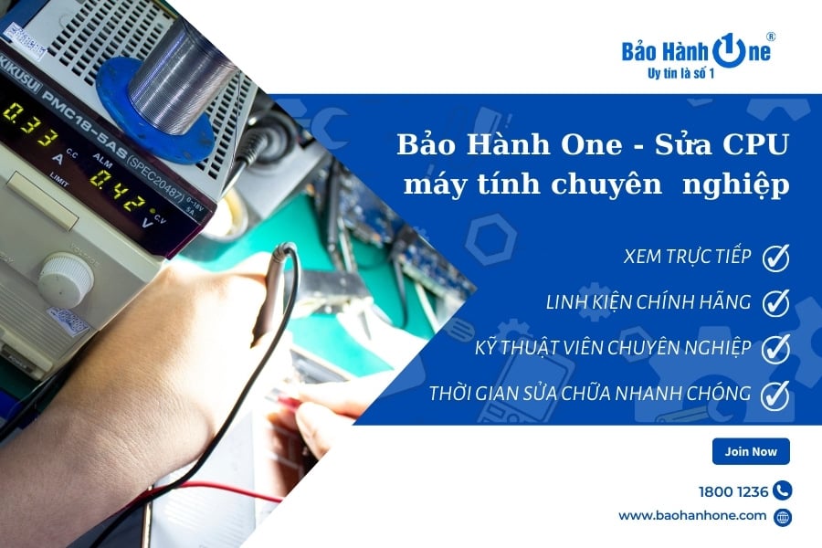 Sửa lỗi CPU laptop chuyên nghiệp tại Bảo Hành One