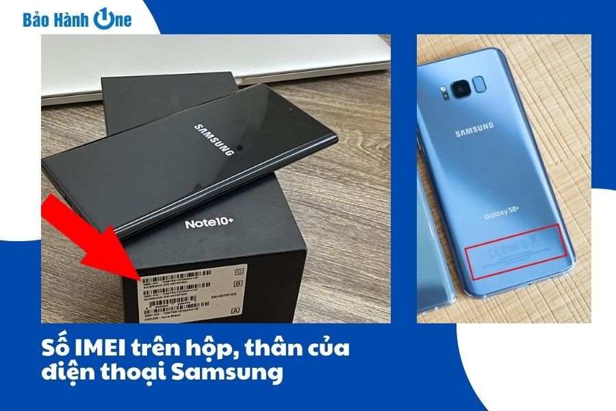 Số IMEI được in ở ngoài vỏ hộp và thân máy