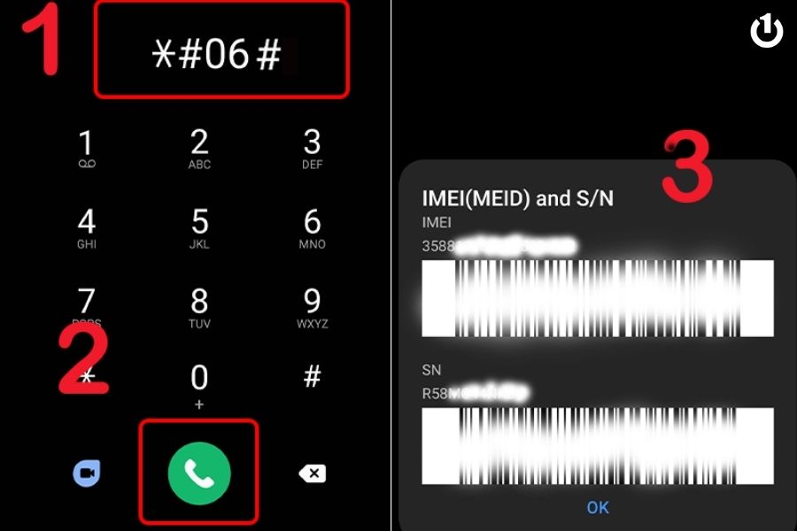 Quay số để kiểm tra mã IMEI