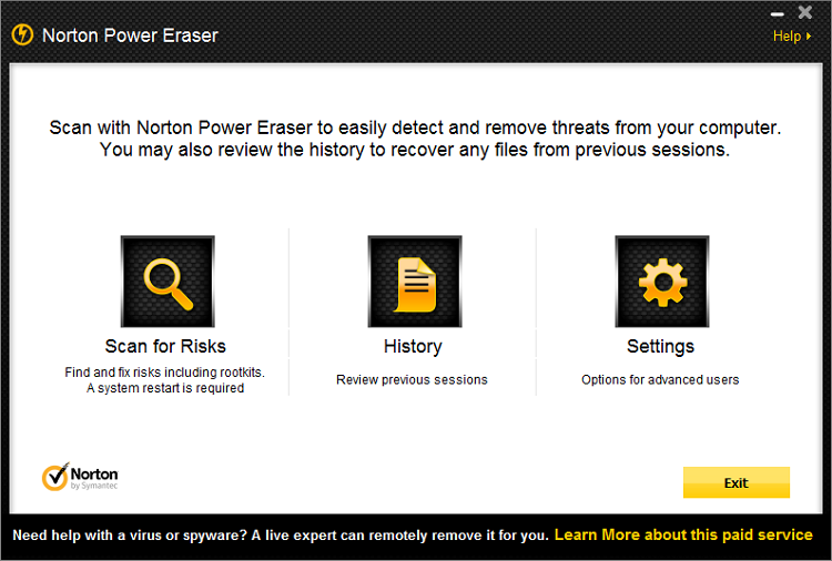 Quét virus bằng phần mềm Norton Power Eraser